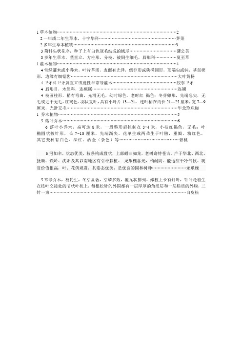 检索表