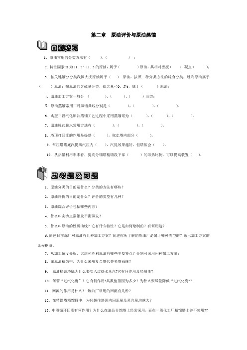 第二章原油评价与原油蒸馏