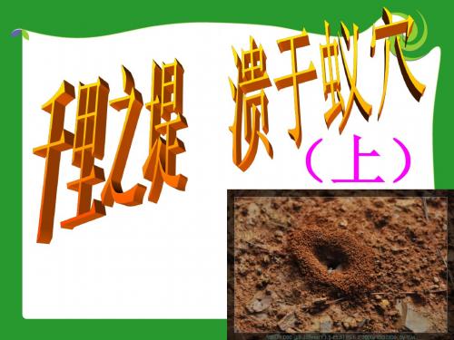八年级政治上册千里之堤溃于蚁穴课件教科版1更改u