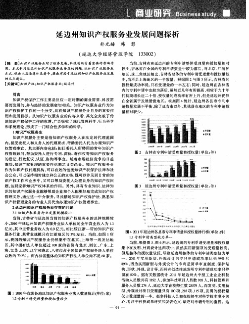 延边州知识产权服务业发展问题探析