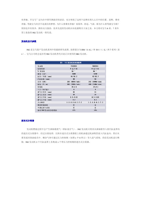 宝马N62发动机技术探秘