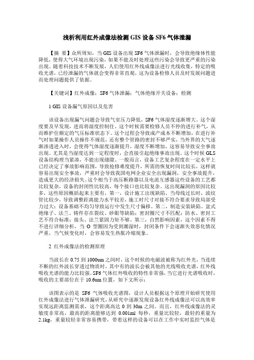 浅析利用红外成像法检测GIS设备SF6气体泄漏