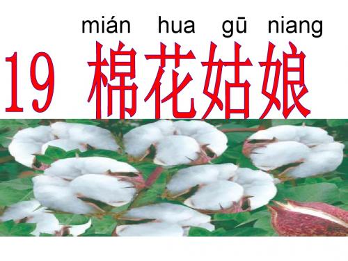 2017年部编教材一年级下册语文棉花姑娘ppt