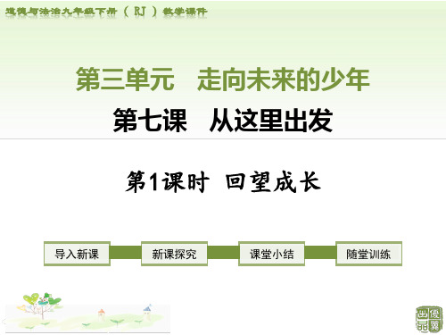 人教版九年级道德与法治下册第七课   从这里出发 第1课时 回望成长课件