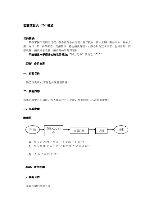 电子商务实验报告-C2C模式