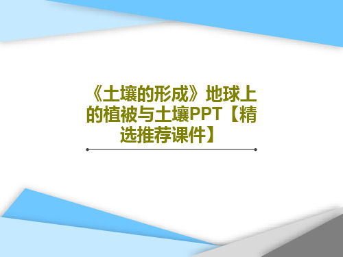 《土壤的形成》地球上的植被与土壤PPT【精选推荐课件】共28页文档