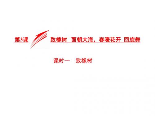 【高中语文】致橡树面朝大海,春暖花开回旋舞ppt精品课件1