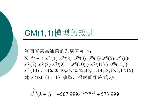 GM(1,1)模型的改进