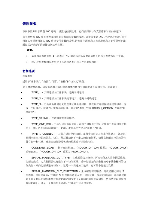 铣削参数