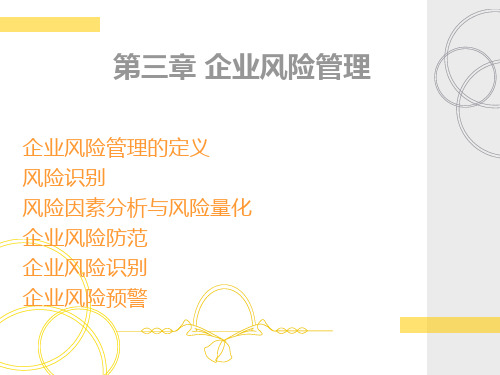 企业风险的识别与度量