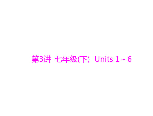 2020届中考英语 第3讲 七年级(下) Units 1～6复习课件 (共22张PPT)