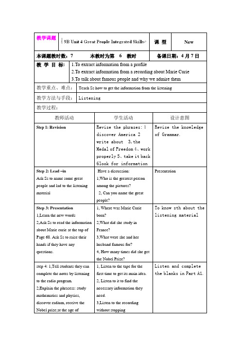 1.2 Unit 4 Great people课件(牛津译林九年级下册)