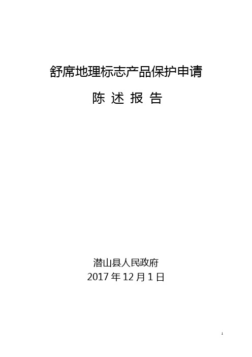 舒席陈述报告