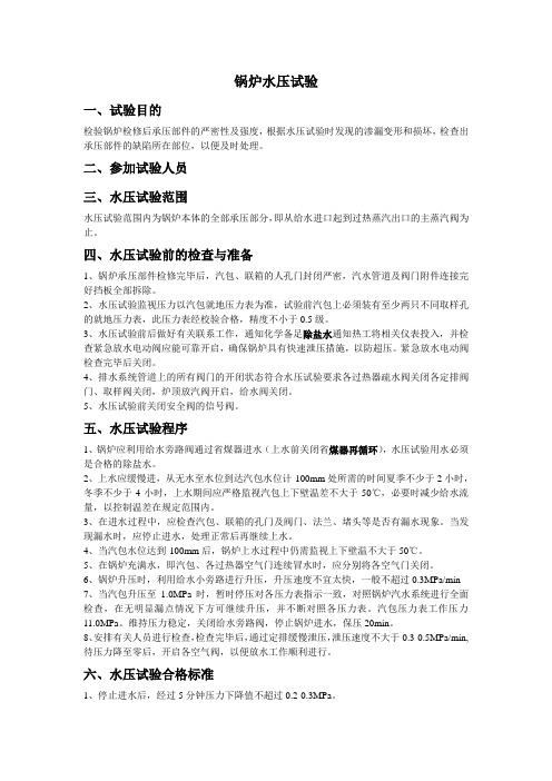 锅炉水压试验