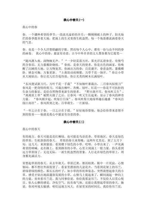 我心中春天