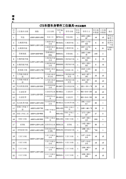 冲压小件通用工位器具种类-4种