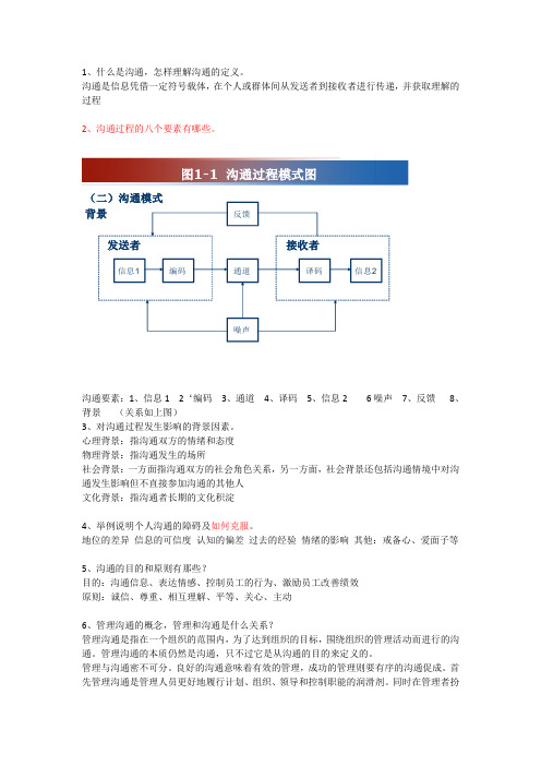 管理沟通课后题整理