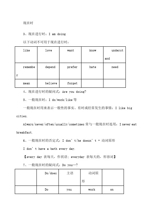 剑桥初级语法 整理笔记