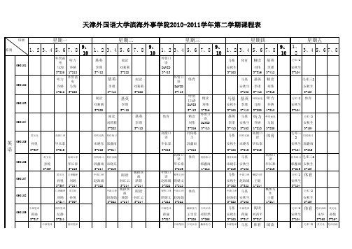 2010-2011-2课程表