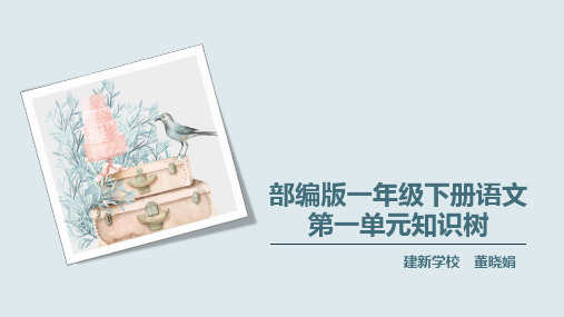 部编版一年级下册第一单元知识树