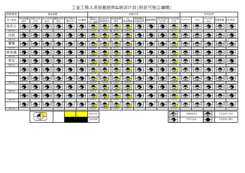 实用技能矩阵-培训计划模板-形状可编辑