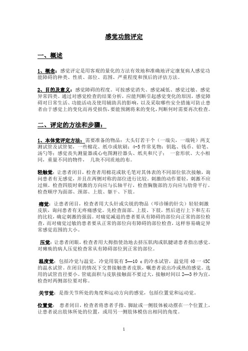感觉功能评定