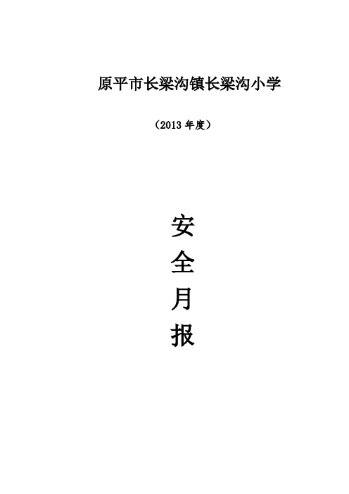 乡镇小学年度安全月报