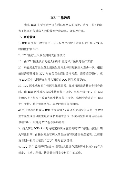 ICU诊疗制度章程(全)