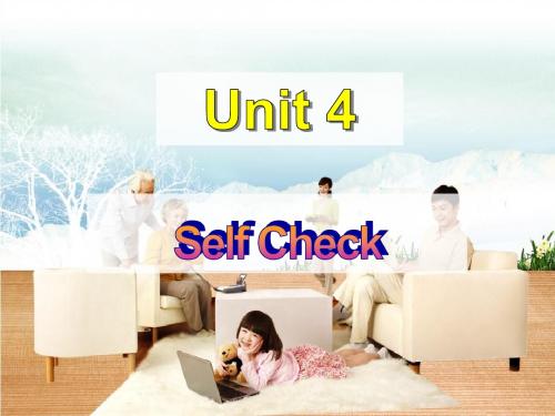 人教版 八(下)Unit 4  Self-check