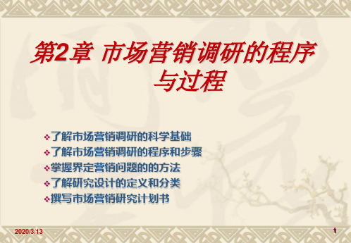 市场营销调研的程序与过程
