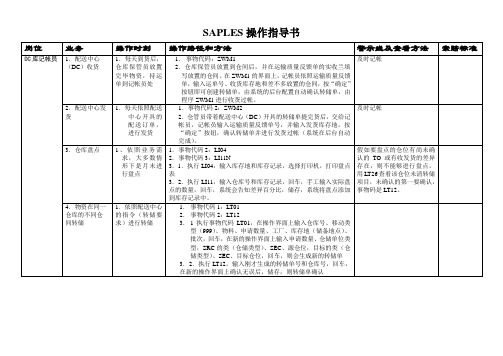 SAPLES操作指导书