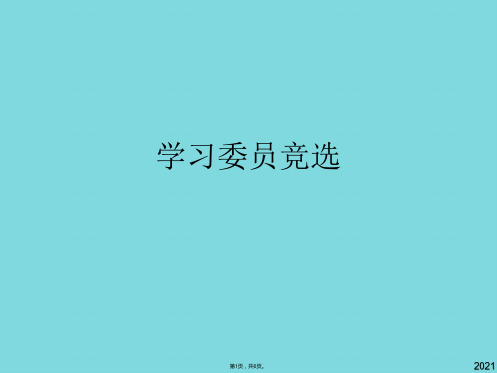 学习委员竞选(共6张PPT)