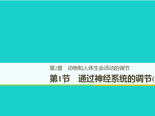 精选-新人教版高中生物第2章动物和人体生命活动的调节2.1通过神经系统的调节(Ⅱ)课件