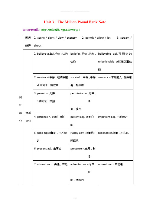 Unit-3--The-Million-Pound-Bank-Note重点讲解