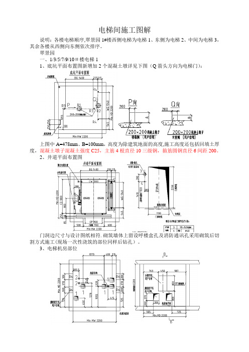 电梯间施工图解