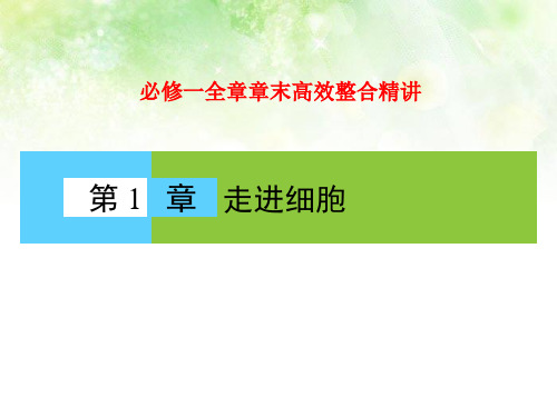 人教版高中生物必修一全章章末高效整合精讲课件