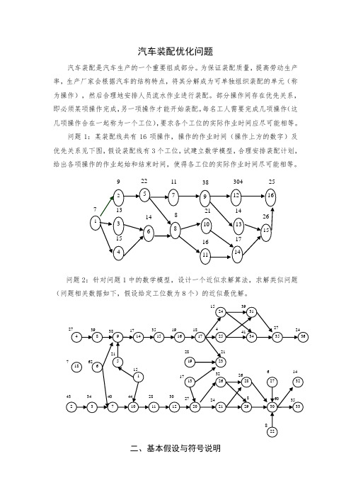 汽车装配优化问题