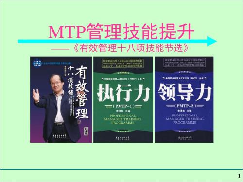 最新MTP-管理技能提升分享