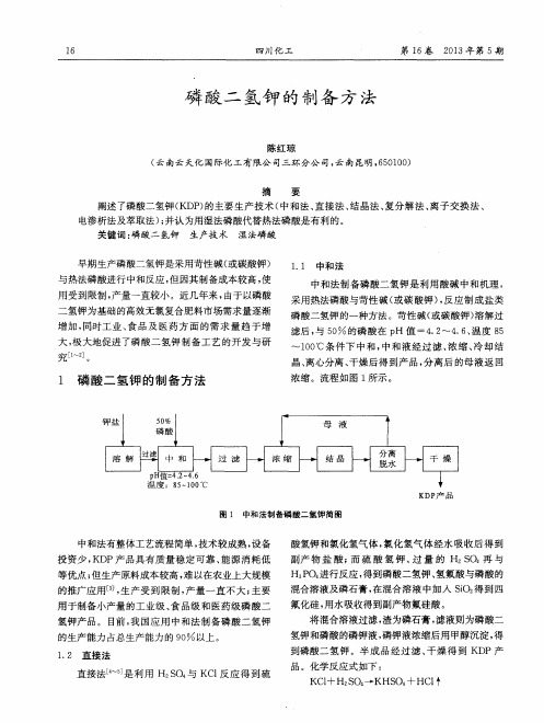 磷酸二氢钾的制备方法