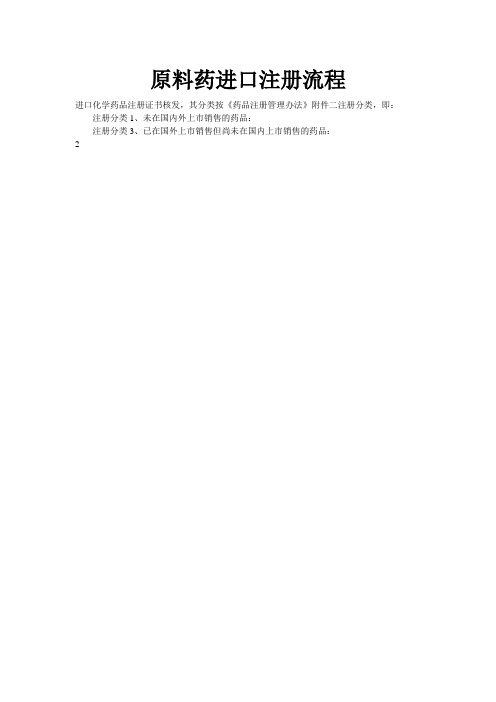 原料药进口注册流程相关问题.doc
