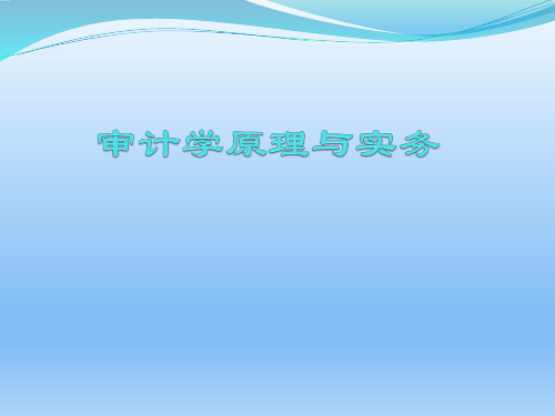 审计学原理与实务完整版课件全套ppt教学教程(最新)