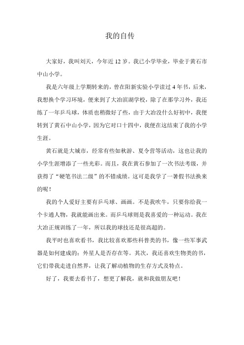 我的自传