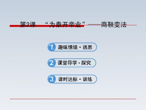 高中历史课件  2.2 “为秦开帝业”——商鞅变法