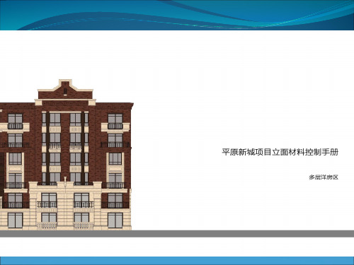 多层建筑和洋房外立面施工控制手册1