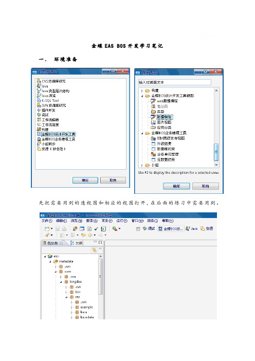 金蝶EASBOS开发学习笔记