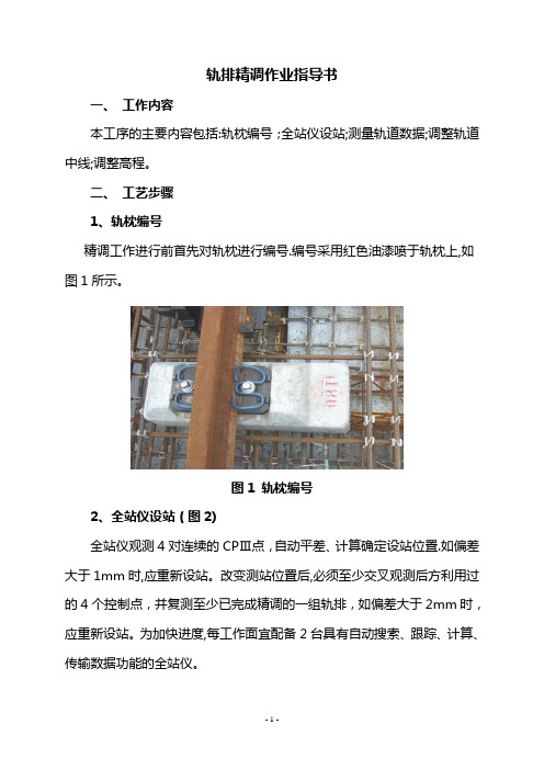 轨排精调作业指导书