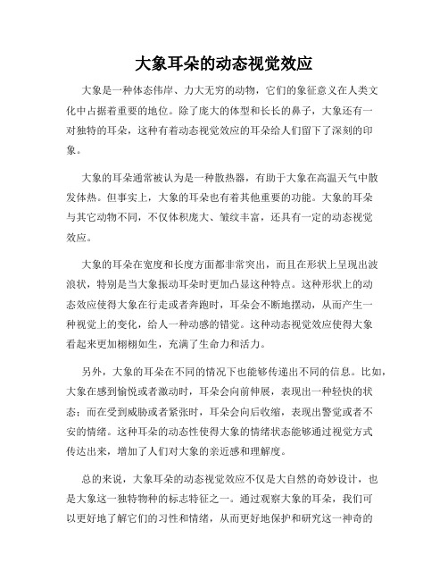 大象耳朵的动态视觉效应