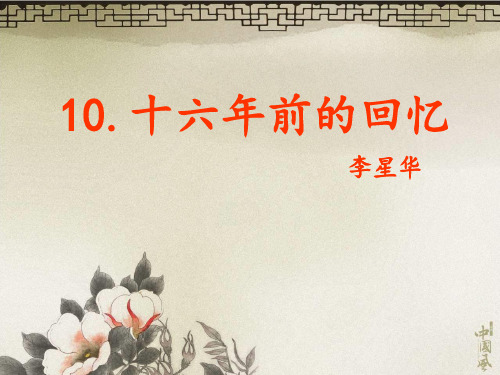 10.十六年前的回忆