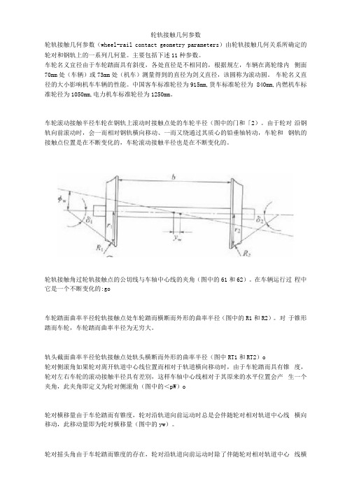 列车轮轨接触几何参数