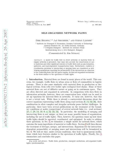 Self-Organized Network Flows